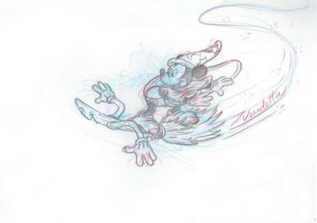 Vendetta, Z. | Disney  - The Sorcerer’s Apprentice #2  - Mickey Mouse  - Original Sketch (90’s) | Catawiki