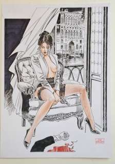 Raimondo, Luca - 1 Original colour drawing - Venice noir - 2025 | Catawiki