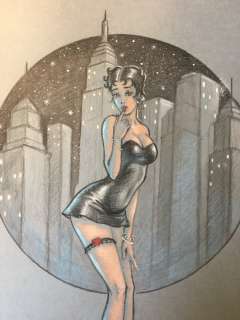 Strati, Luca - 1 Original colour drawing - Betty Boop tribute - 2015 | Catawiki