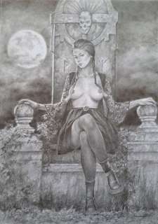 Lombardo, Spartaco - 1 Original drawing - La Sacerdotessa - 2025 | Catawiki