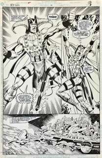 Rick Hoberg / Willy Blyberg - 1 Original page - New Gods Comic - # 16 Page 12 Splash page - 1990 | Catawiki