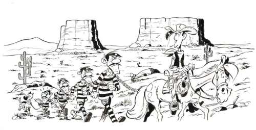 Nicholson, Ray | Original illustration  - Lucky Luke | Catawiki