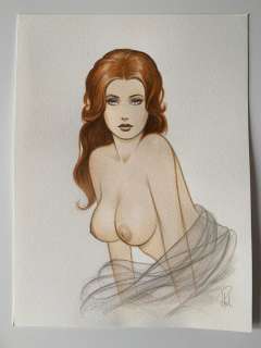 Laurent Paturaud - 1 Original colour drawing - Pin Up - 2022 | Catawiki