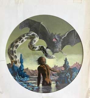 KAREL THOLE - Original cover for Urania n. 755 Joe Haldeman "Al servizion del Tb II". Cm. 22x26. Gouache. Mint. Code 9862.