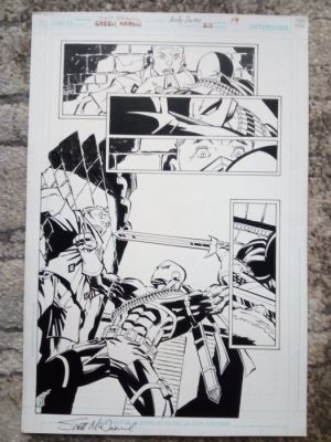 Scott Mcdaniel - 1 Original page - Green lantern : Deathstroke 2/3 splash page | Catawiki