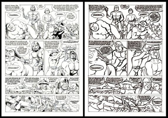 Mitton, Jean-Yves - 2 Original page - Kzara ou les Nuits Barbares - 2011 | Catawiki