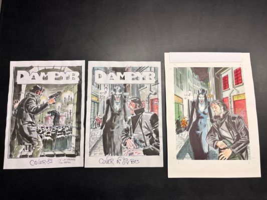 Riboldi, Enea - Couverture originale + 2 bozzetti preparatori - Dampyr n. 82 - 2006 | Catawiki