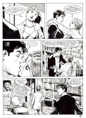 Bigliardo, Daniele - 1 Original page - Dylan Dog #216 - "Il grimorio maledetto" - 2004 | Catawiki