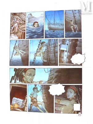 Grun | Planche originale "La conjuration de l’opale", p.26 | Millon