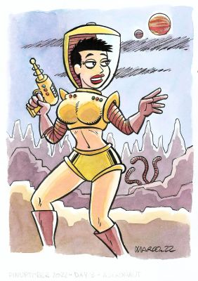 Joan C. Marco | Original drawing: Astronaut – Marco | Origin Of Comics