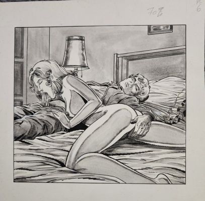 Chris / Xavier Musquera - 1 Original drawing - BDX - Dessin original au lavis | Catawiki