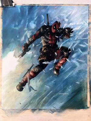 Continue Shopping | WADE WILSON DEADPOOL #4 PUPPETEER LEE ORIGINAL COVER ART | Scott’s Collectables