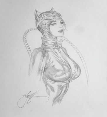 Eric Basaldua-Ebas - Original drawing - Catwoman - 2017 | Catawiki