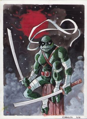 Caracuzzo, Giancarlo - 1 Original colour drawing - Ninja Turtle - Leonardo - 2026 | Catawiki