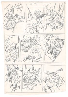 John Buscema - 1 Original preliminary page - Tarzan, Lord of the Jungle - #6 Rage of Tantor - 1977