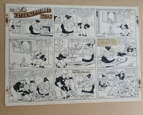 Doc Winner - 1 Original page - The Katzenjammer Kids Pim Pam Poum - 1955