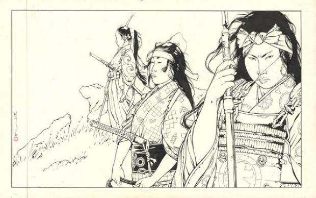 Marc Michetz | Illustration originale accompagnée de sa mise en couleur - Kogaratsu | Daniel Maghen