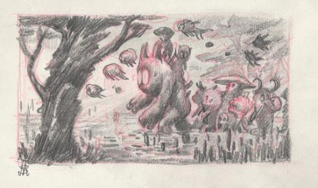 Stan Manoukian | Crayonné original préparatoire | Daniel Maghen