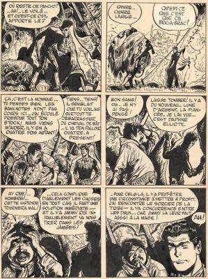 Jijé | Planche originale n°32, prépubliée dans Le Journal de Spirou n°892 du 19 mai 1955 - Lune d’argent - Jerry Spring | Daniel Maghen