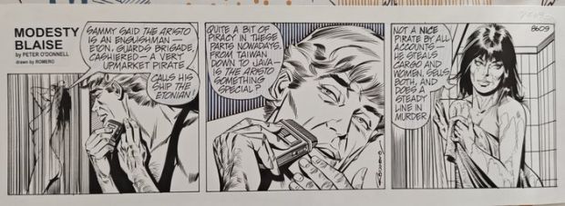 Romero, Enric Badia - Original page - Modesty Blaise - strip 8609 | Catawiki