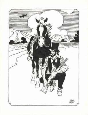 Ralph Meyer | Illustration originale inédite - Undertaker | Daniel Maghen