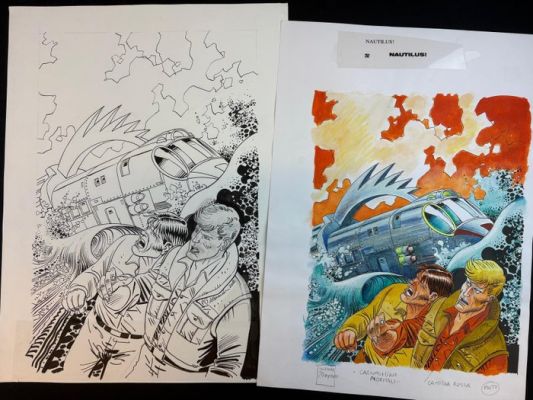 Alessandrini, Giancarlo - 1 Couverture originale + mise en couleur - Martin Mystère - n. 252 Nautilus! - 2002 | Catawiki