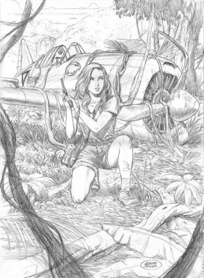 De Luca, Giuseppe - 1 Original drawing - Buck Danny - Lady X ( Jane Hamilton) | Catawiki