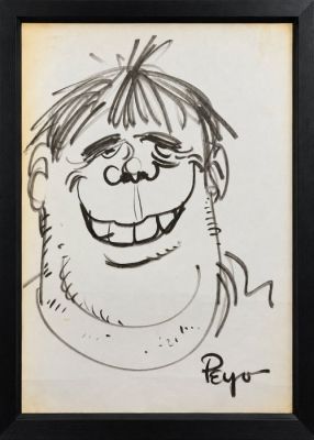 Peyo - 1 Original drawing - Portrait de Walthéry | Catawiki