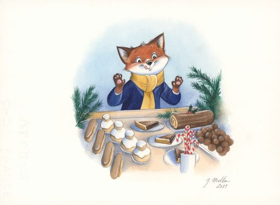 Julie Mellan | Les belles histoires de Grand-mère à écouter pour Noël - livre CD - Illustration originale | Daniel Maghen