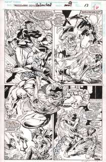 Brad Vancata, Joe St. Pierre - 2099 Unlimited #9 P.13 - Action Page Vs Thugs - Signed - 1995