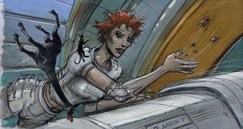 *Enki Bilal Né En 1951 La Tétralogie Du Monstre - Tome 4 Quatre ? Acrylique, Pastel Et Crayon Sur Papier Contrecollé Sur Car... | La Tétralogie du Monstre - Tome 4 | Artcurial