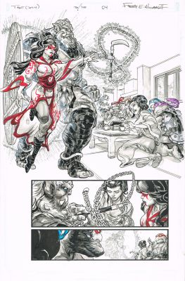 Freddie E. Williams II | TMNT (2024) (Issue 20/300, Pg 04) 11 x 17 | Freddie E. Williams II