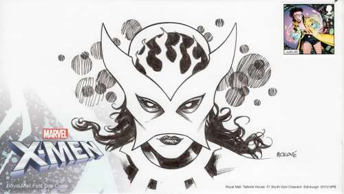 Mike McKone | Royal Mail: X-Men First Day Envelope (w/ SUNPYRE Sketch and JUBILEE Stamp) | Mike McKone