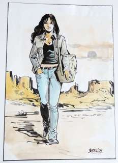 Berlion, Olivier | Original colour drawing in India ink and watercolour  - Tony Corso | Catawiki