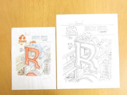 Kuijpers, Henk | Originele tekening + inkleuring  - Ansichtkaart  - Hoog spel  - (1996) | Catawiki