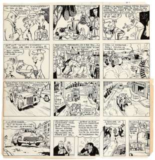 Jijé - Lot 480 - Spirou, planche n°13 à l‘encre de Chine de…