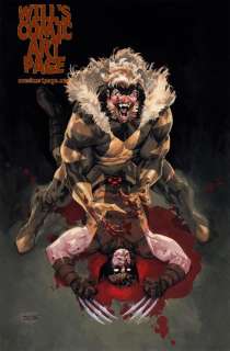 Mahmud Asrar - Deaths of Wolverine #1 Painted Cover (Marvel, 2021) Sabretooth