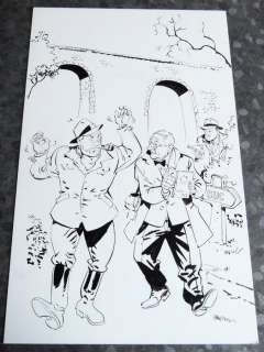 Meynet, Félix | Original sketch for a back cover in India ink + 2 original drawings  - â€œBuc et Mortimerâ€  - â€œSOS Météoresâ€  - (2011) | Catawiki