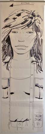 Philippe Sternis Dessin original au feutre noir dessiné au dos d‘une affiche dit [...]