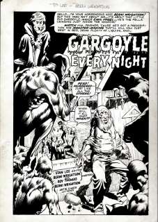 Bernie Wrightson - Chamber of Darkness #7 P 1 Splash (Very 1St Wrightson Marvel Page Right Here! He Draws Himself As Narrator on This Horror Splash!) 1970