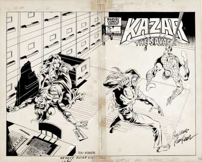 Armando Gil, Ron Frenz - Ka-Zar #25 Wraparound Cover (One of the Earliest Known Ron Frenz Spider-Man Covers! 9 Months Before His First Asm Book!) 1983
