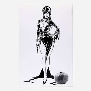 Joe Quesada, Elvira, Mistress of the Dark Pin-Up Original Art (2017) | Landry Pop Auctions