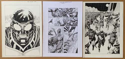 WORLD WIDE WARRIORS (2018) LOT - (5 in Lot) - ORIGINAL ART - ALLAN GOLDMAN - (Artist) 5 x pages from | Excalibur Auctions