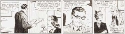 Raeburn Van Buren Abbie an’ Slats Daily Comic Strip Original Art dated 5-11-57 (United Feature Syndicate, - | Heritage