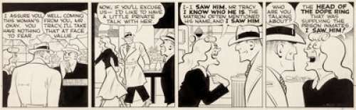 Chester Gould Dick Tracy Daily Comic Strip Original Art dated 2-24-45 (News Syndicate, 1945) | Heritage