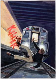 George Wilson (attributed) The Twilight Zone #64 Cover Original Art (Gold Key, 1975). Dynamic painting heralds -