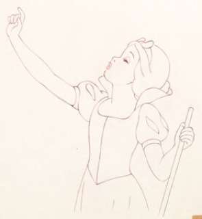 Snow White and the Seven Dwarfs Animation Drawing (Walt Disney, 1937).  Who’s the fairest one of all? Here she - | Heritage