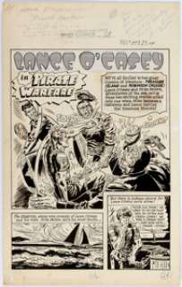 Bob Butts (attributed) Whiz Comics #129 Splash Page Original Art (Fawcett, 1951). A written exchange (upper - | Heritage