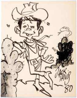 Jack Davis - Alfred E. Neuman Illustration Original Art (1980). The Mad Magazine mascot is lovingly captured by - | Heritage