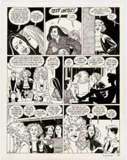 Jaime Hernandez Love and Rockets #36 Story Page 5 Original Art (Fantagraphics, 1991). Cleo interrupts Lily’s - | Heritage
